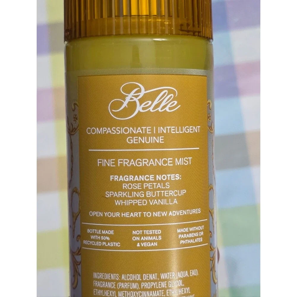 Bath Body Works Disney Princess Belle Fine Fragrance Body Mist Set of 5 NEW